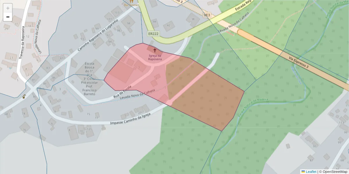 Mapa detalhado do código postal 9370-333 com limites, códigos postais vizinhos e agências dos correios