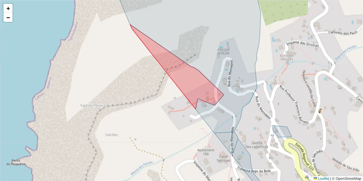 Mapa detalhado do código postal 9370-378 com limites, códigos postais vizinhos e agências dos correios