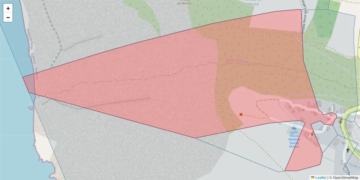 Mapa detalhado do código postal 9370-381 com limites, códigos postais vizinhos e agências dos correios