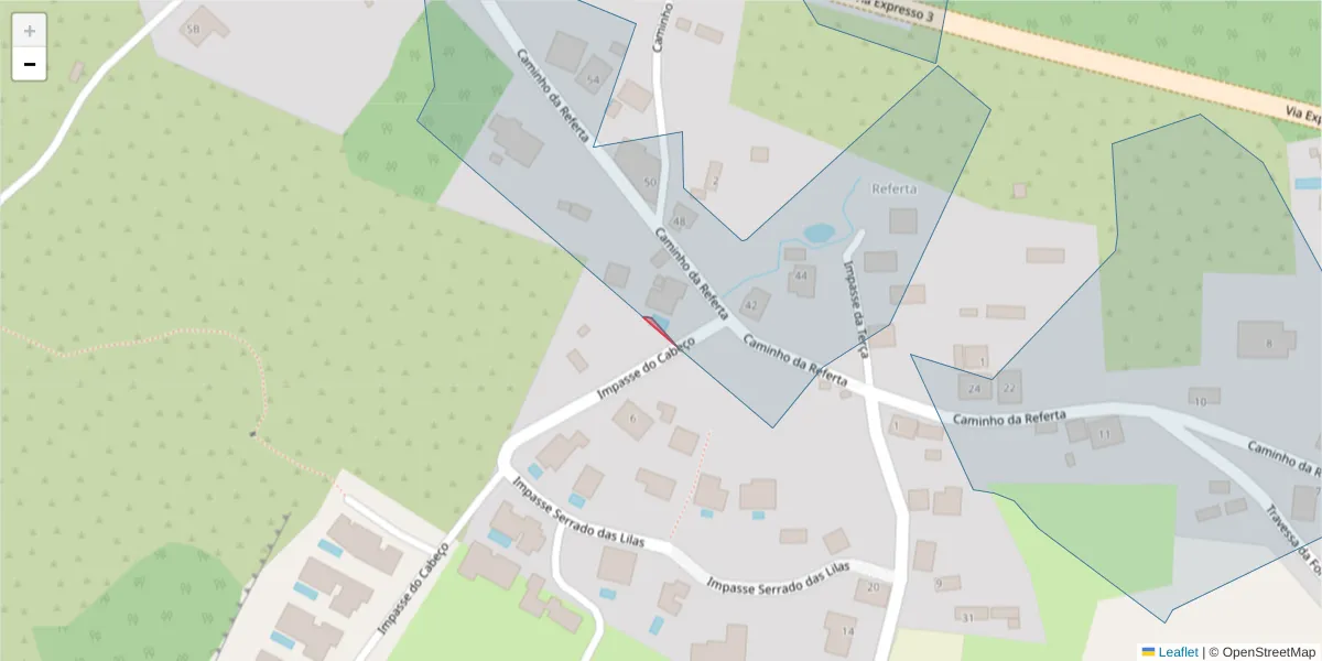Mapa detalhado do código postal 9370-640 com limites, códigos postais vizinhos e agências dos correios