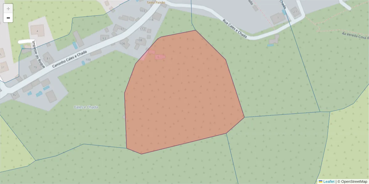 Mapa detalhado do código postal 9370-712 com limites, códigos postais vizinhos e agências dos correios