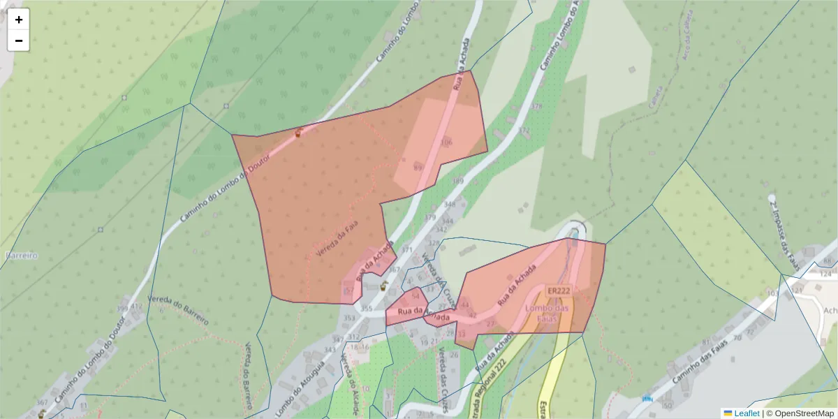 Mapa detalhado do código postal 9370-751 com limites, códigos postais vizinhos e agências dos correios