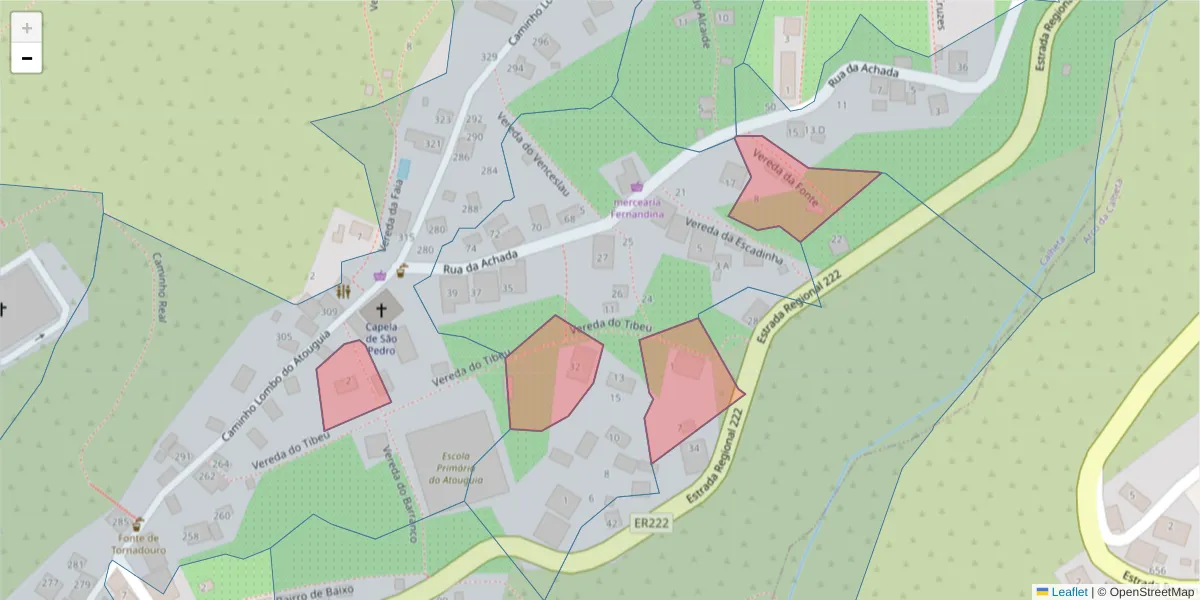 Mapa detalhado do código postal 9370-756 com limites, códigos postais vizinhos e agências dos correios
