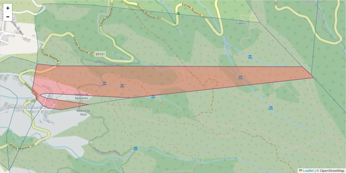 Mapa detalhado do código postal 9385-285 com limites, códigos postais vizinhos e agências dos correios