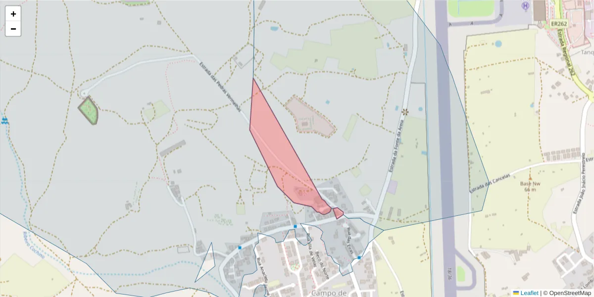 Mapa detalhado do código postal 9400-235 com limites, códigos postais vizinhos e agências dos correios