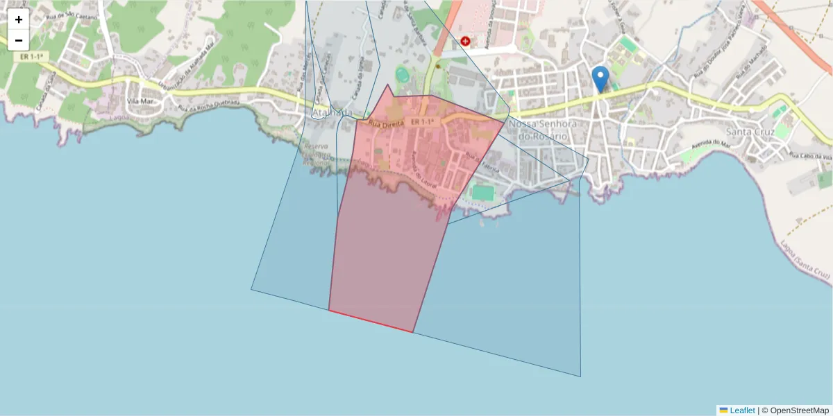 Mapa detalhado do código postal 9560-415 com limites, códigos postais vizinhos e agências dos correios