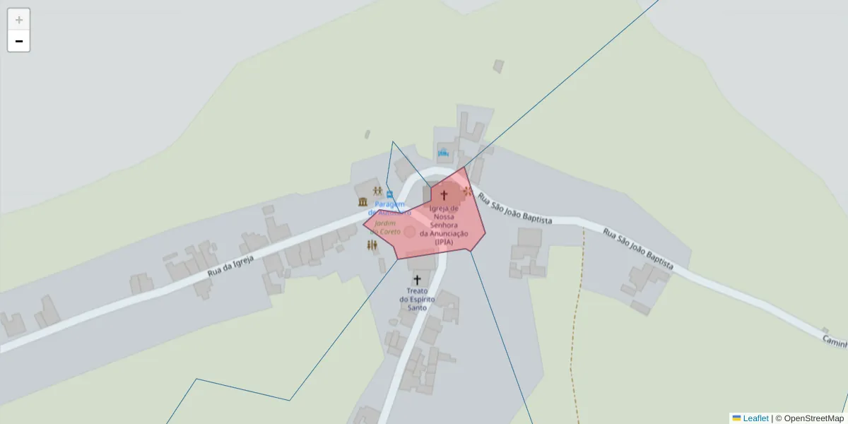 Mapa detalhado do código postal 9630-018 com limites, códigos postais vizinhos e agências dos correios