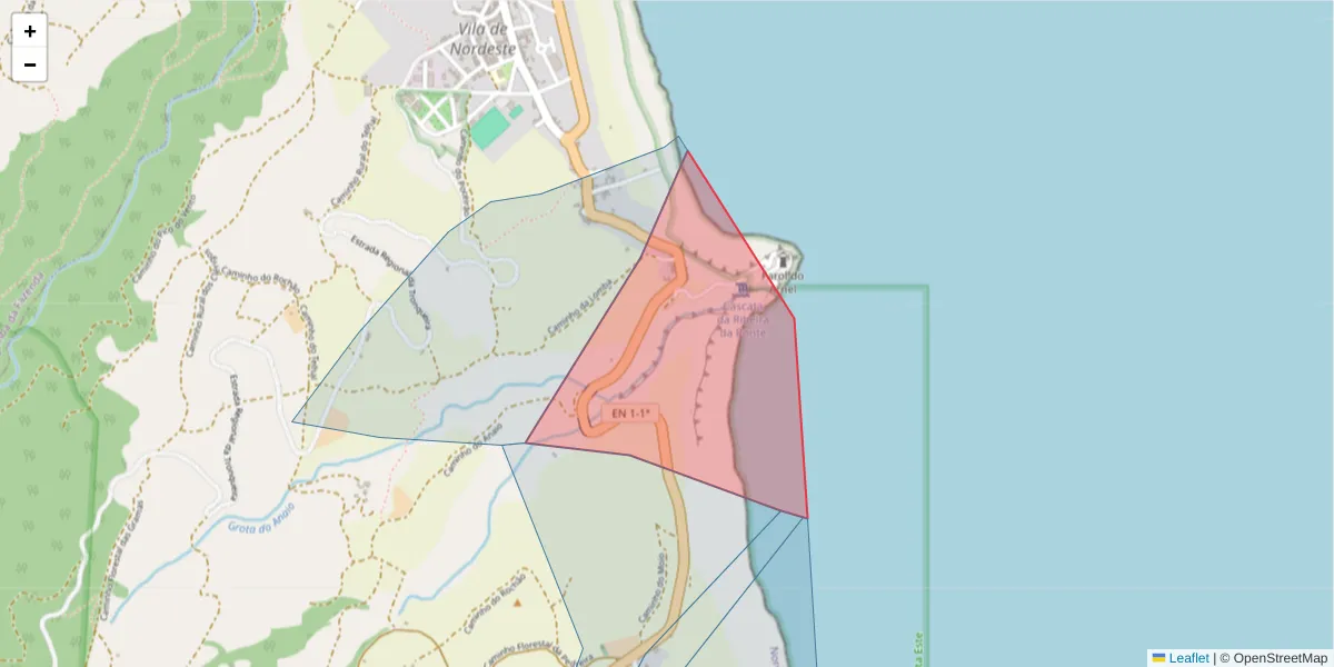 Mapa detalhado do código postal 9630-158 com limites, códigos postais vizinhos e agências dos correios