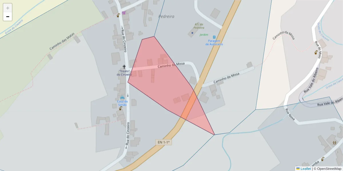 Mapa detalhado do código postal 9630-191 com limites, códigos postais vizinhos e agências dos correios