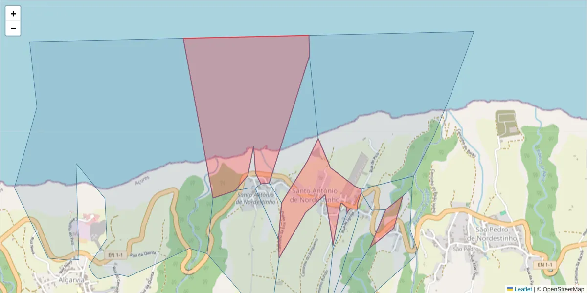 Mapa detalhado do código postal 9630-230 com limites, códigos postais vizinhos e agências dos correios