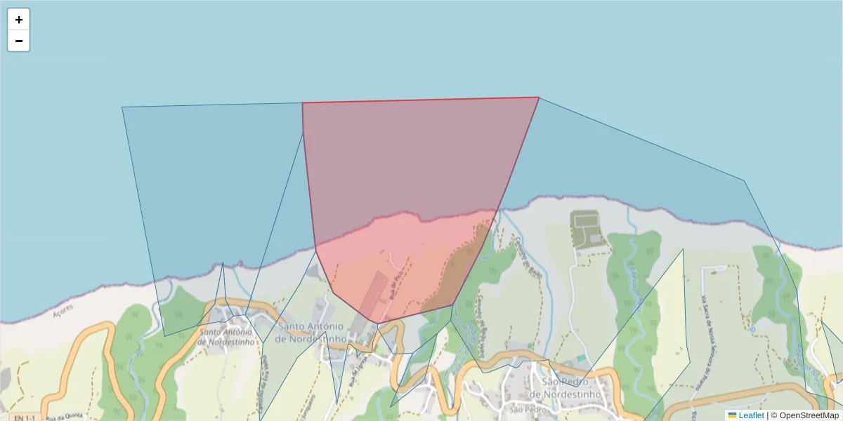 Mapa detalhado do código postal 9630-234 com limites, códigos postais vizinhos e agências dos correios