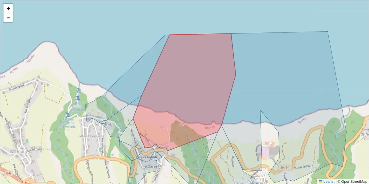 Mapa detalhado do código postal 9630-302 com limites, códigos postais vizinhos e agências dos correios